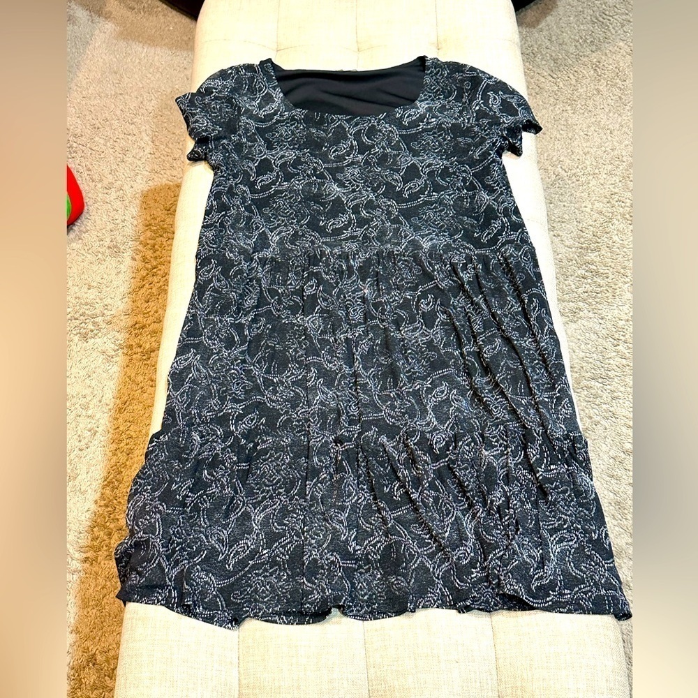 Women’s Jane and Delancey Black & White Short Sleeve Mini Dress - Size Medium